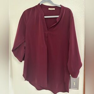 Elegant Burgundy Blouse by Halogen
